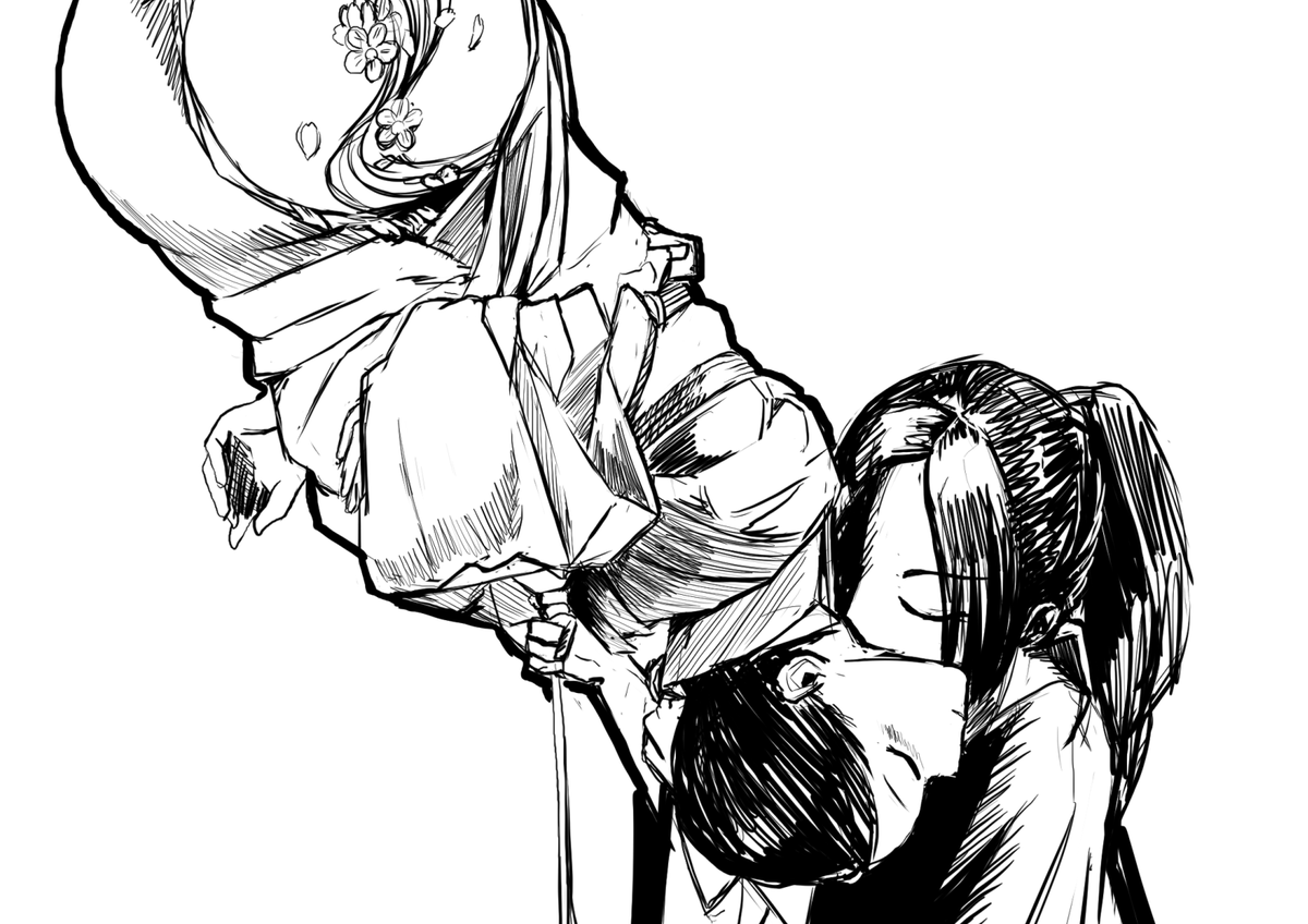 先月、新橋ジャックローズさんにて開催された撮影会の写真を整理中…!美しいお二人のやり取りに見とれつつ、必死にシャッターを切りました💦
せっかくなので参考に描いてみたラフもv('∀`*v)

「黒髪といろは桜の撮影会」
モデル:紫月いろはさん
縛り手:蒼木樹里さん 