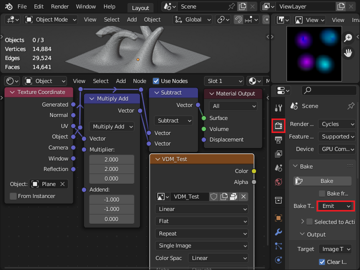 jmztn's tweet photo. Blender 3.5 の  Vector Displacement Map ブラシ作成用の最小のシェーダノード。これでベイクした画像をOpenEXR形式、RGBで保存するだけ。
#b3d https://t.co/BYtY5dRi2l