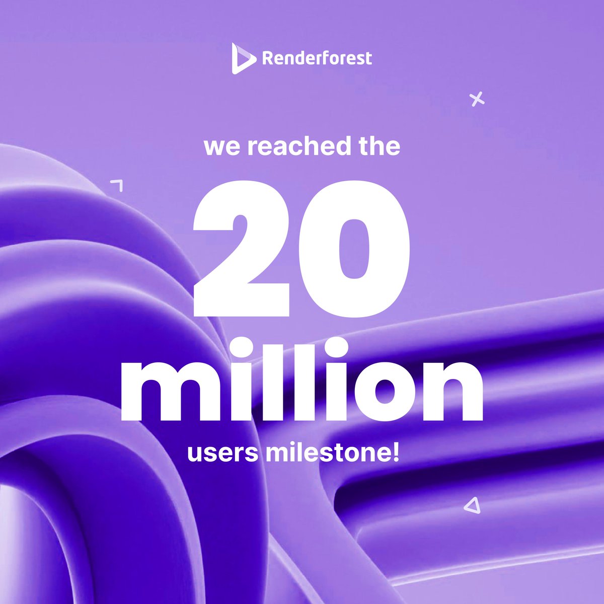 With the addition of our 20 millionth user, Renderforest has officially reached a significant milestone! 
#Renderforest