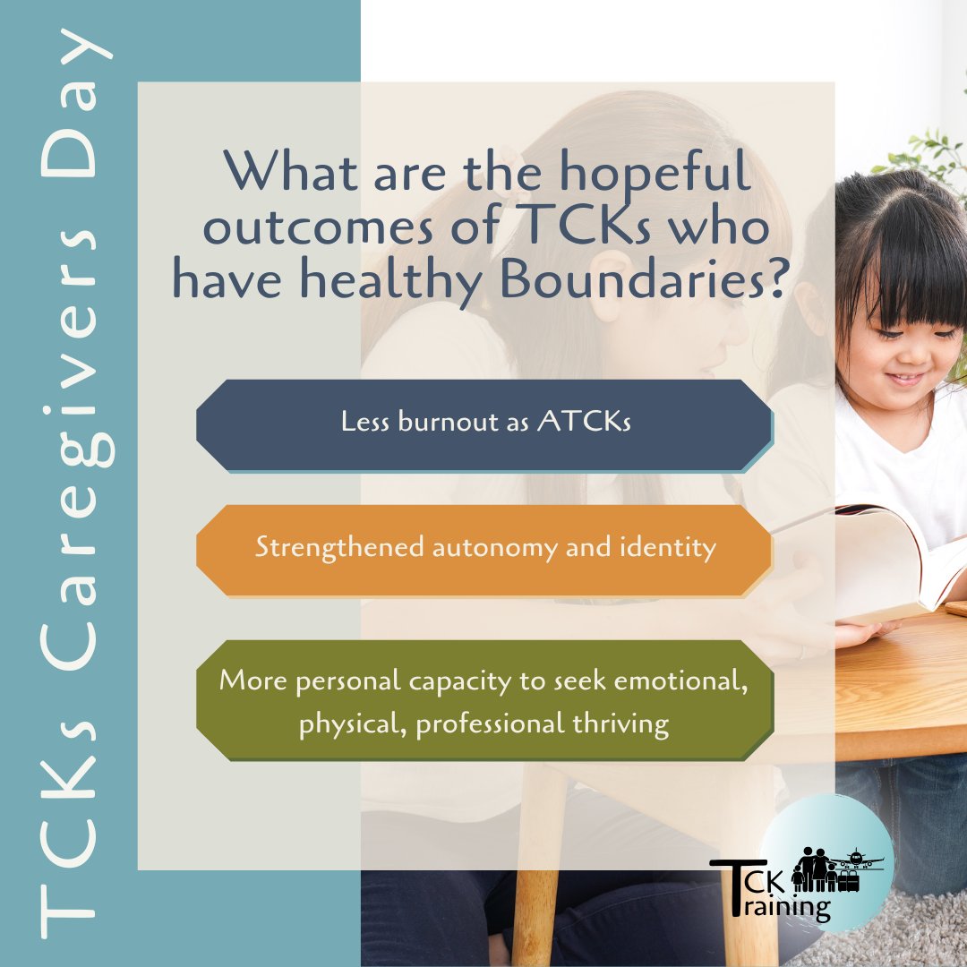 tcktraining's tweet photo. What are the hopeful outcomes of #TCKs who have #healthy #Boundaries? 

⭐ Less burnout as #ATCKs

⭐ Strengthened autonomy and personal identity

⭐ More capacity to seek emotional, physical, professional thriving

Join our workshop on #boundaries at https://t.co/LnInKKMc8F https://t.co/uUW1Pcm713