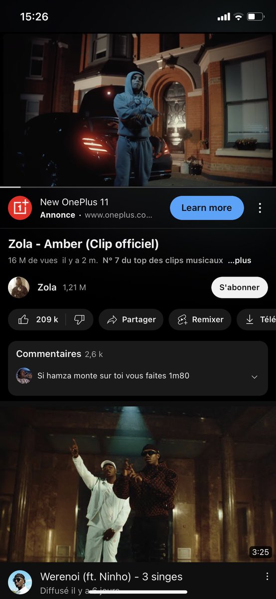 thefive_514's tweet photo. Les derniers chiffres de Zola avec les titres « Amber » et « toute la journée »  sont fou 🤯

Qui attends son nouveau projet ? ✅ https://t.co/Ze3GVGzyvh