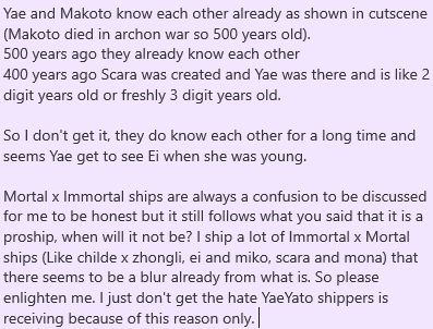 DailyyMavis's tweet photo. @cppietentacles She did not? But Makoto was already holding Yae in her small fox form and thus knowing each other already. Also add them to be an "old friend" of sorts. 
Let's assume a timeline shall we? https://t.co/wvAREHXXRo