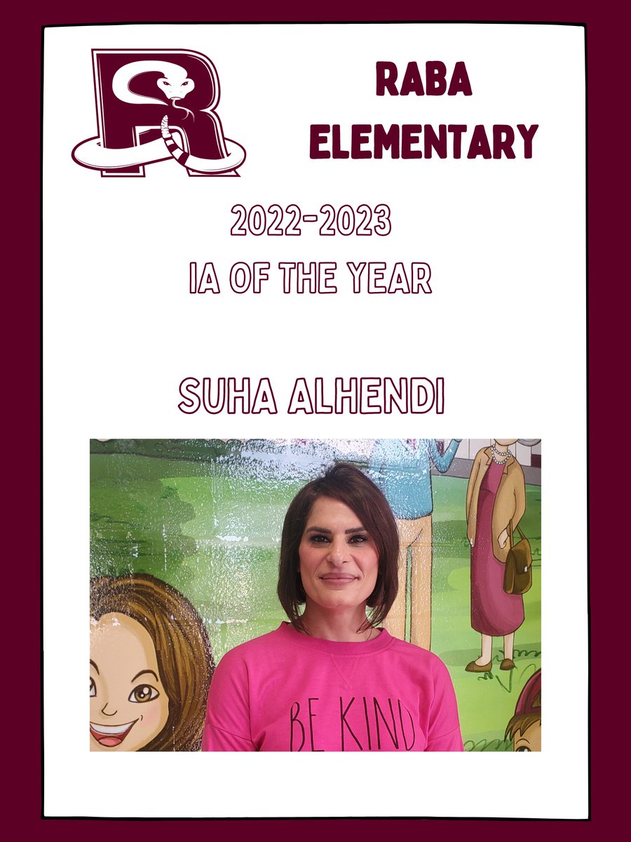 NISDRabaES's tweet image. Congratulations Suha! #RabaProud #RabaIgnited