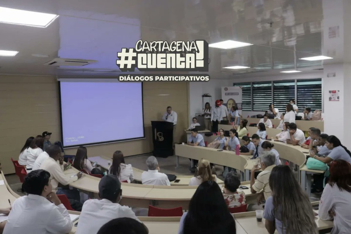AlcaldiaCTG's tweet photo. 📍#AEstaHora, desde la Universidad del Sinú, realizamos el tercer Diálogo Participativo de Rendición de Cuentas, cuya temática es la salud e infraestructura hospitalaria, uno de los grandes logros de la Administración Salvemos Juntos a Cartagena. https://t.co/N9isG0xs8a