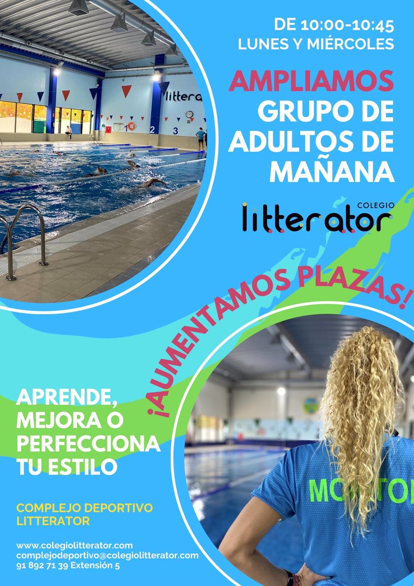 Nuevos grupos abiertos en el Complejo Deportivo Litterator.

#colegiolitterator 
#complejodeportivolitterator