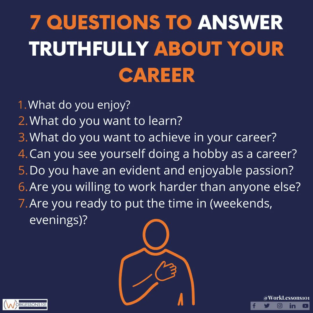 worklessons101's tweet photo. Ask the difficult questions and answer truthfully. 

If you lie to yourself, you will be trekking your path but potentially in someone else's shoes. 

📢📣 Are you being truthful?  

#WorkLesson101 #WhatTheyDontTeachInSchool #Careers #CareerDevelopment #CareerOpportunities https://t.co/Wqi3x4TO3S