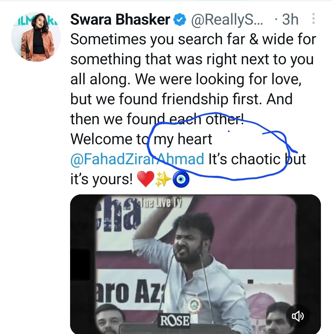 बंदी चाहती तो ब्याह कर के किसी हिन्दू का जीवन भी बर्बाद कर सकती थी लेकिन उसने ऐसा नही किया..!😊

#SwaraBhasker