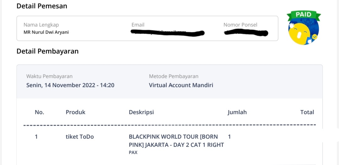 nuruldwiaryani's tweet photo. @floristvous Haii kak, aku ada nih cat 1 right day 2. Harga sesuai web no fee. Aku jual karna aku upgrade ke platinum. Mau cod di venue juga bolee. No scam yaa😊 https://t.co/YfKXBaEGfT