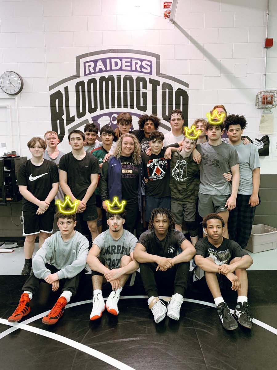 Biggest good luck to our Raider Wrestling boys who are headed to state today!!🤼‍♂️ shoot fast, stuff the head, circle, &amp; use your hips!! Get it done - I am so proud of you!💜💛