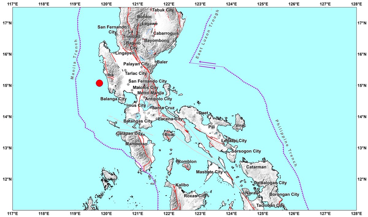 phivolcs_dost's tweet photo. #EarthquakePH #EarthquakeZambales
#iFelt_ZambalesEarthquake
Earthquake Information No.2
Date and Time: 16 February 2023 - 06:33 PM
Magnitude = 5.0
Depth = 010 km
Location = 15.06°N, 119.78°E - 032 km S 90° W of San Felipe (Zambales)

https://t.co/nYs2fZCQnE https://t.co/V3g9iM3cwm