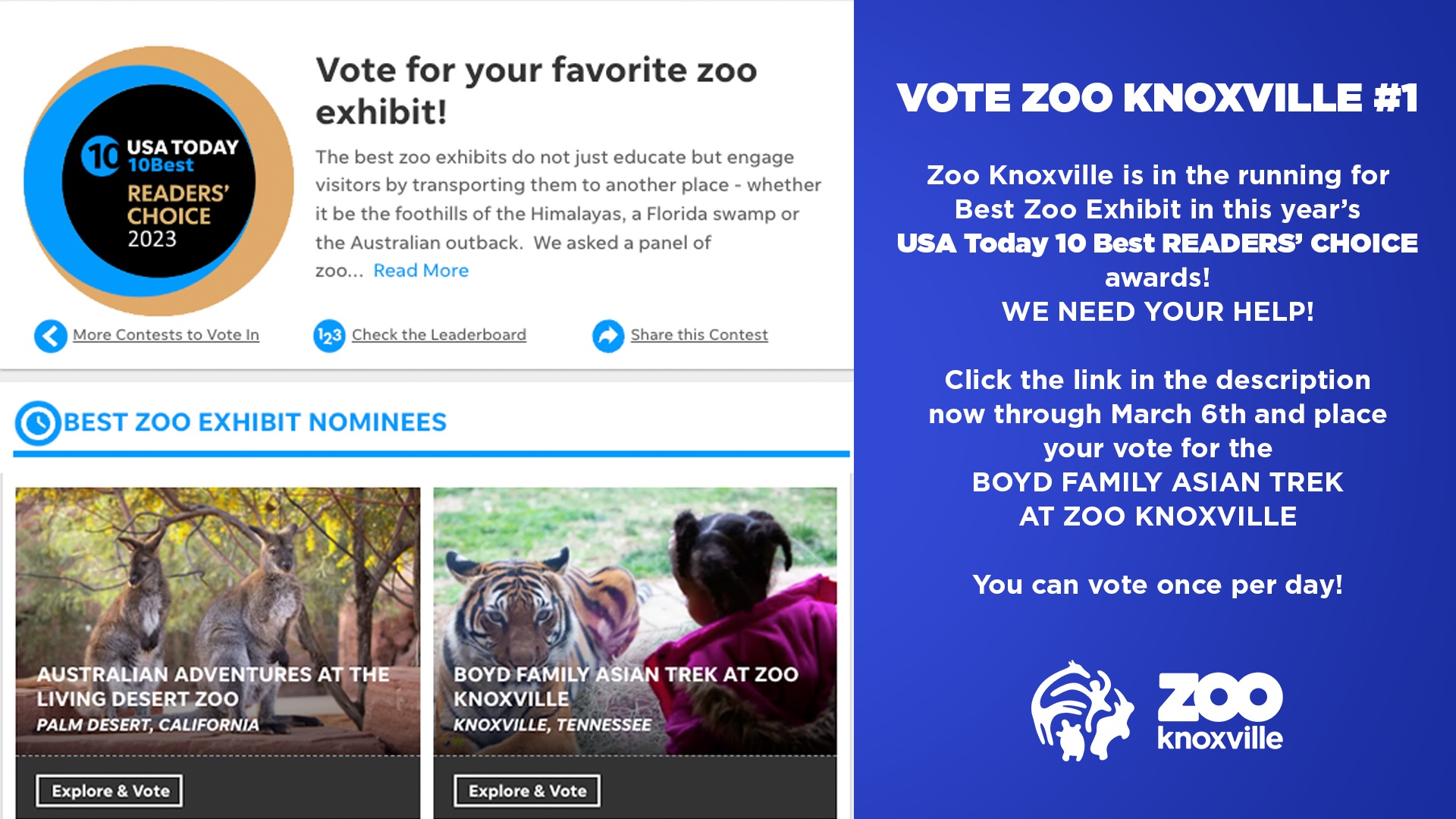 Zoo Knoxville on Twitter "Zoo Knoxville is in the running for Best Zoo