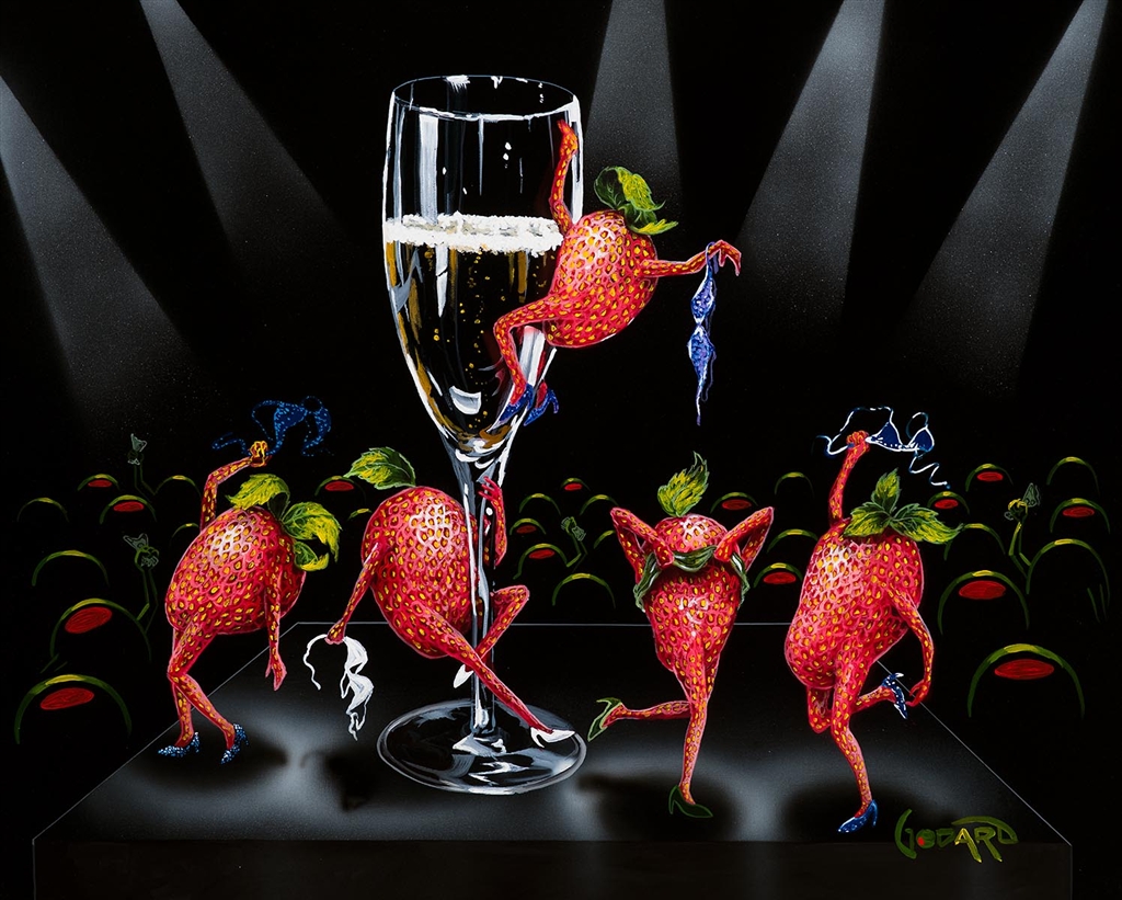 ParkWestGallery's tweet image. &quot;Strawberries Gone Wild&quot; by Michael Godard #michaelgodard #comedicart