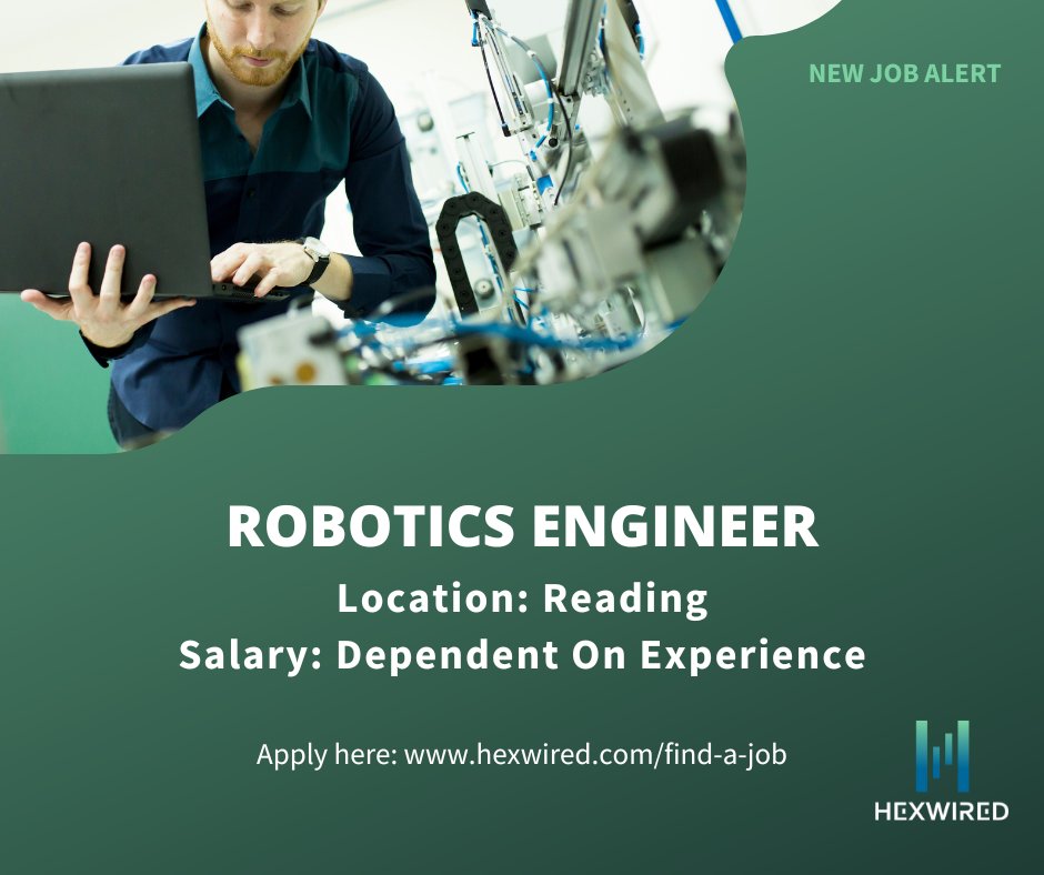 hexwired's tweet photo. We're #recruiting for an Robotics Developer role, check out details below!
Job details:
📛#Robotics Engineer
📌Reading, Hybrid
💷£DOE
Apply or find out more here: https://t.co/0a6204zWTe
#Hexwired #Hiring #TechJobs #SoftwareJobs #Jobs #RoboticsJobs #HybridJobs #JobsinReading https://t.co/Rqm4Mj0clx