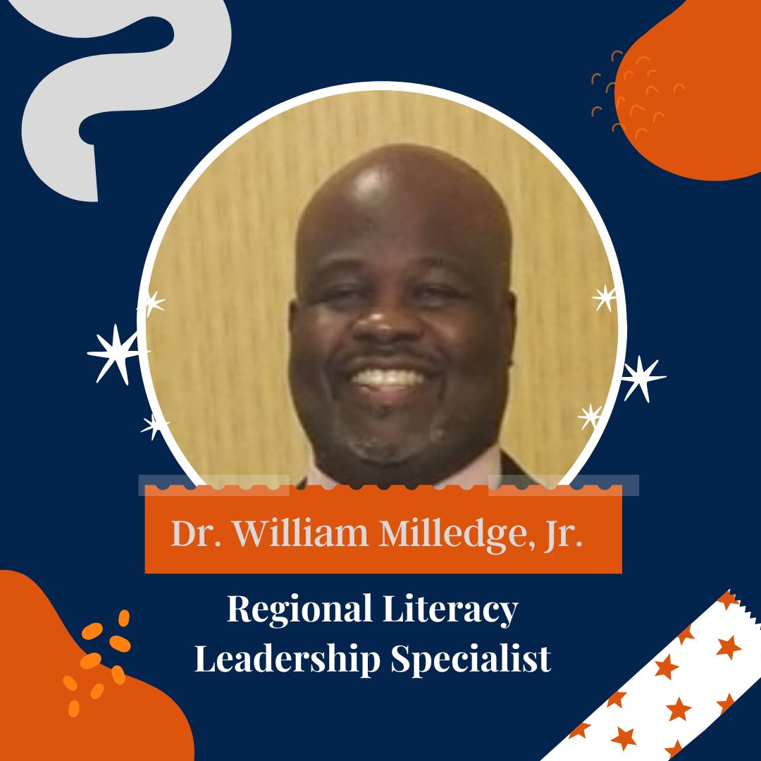 Meet Dr. William Milledge, Jr. who serves in our region as a Regional Literacy Leadership Specialist! Thank you for all that you do to support our schools, teachers, and students! #neverstoplearningAlabama