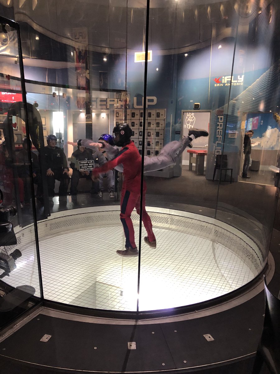 Great STEM opportunity! San Marcos High School’s AFJROTC does amazing things! Indoor skydiving at iFly. The cadets had to calculate their terminal velocity. I wish my science teachers taught me physics like this. #smcisd #AFJROTCTX921 #rattlerup