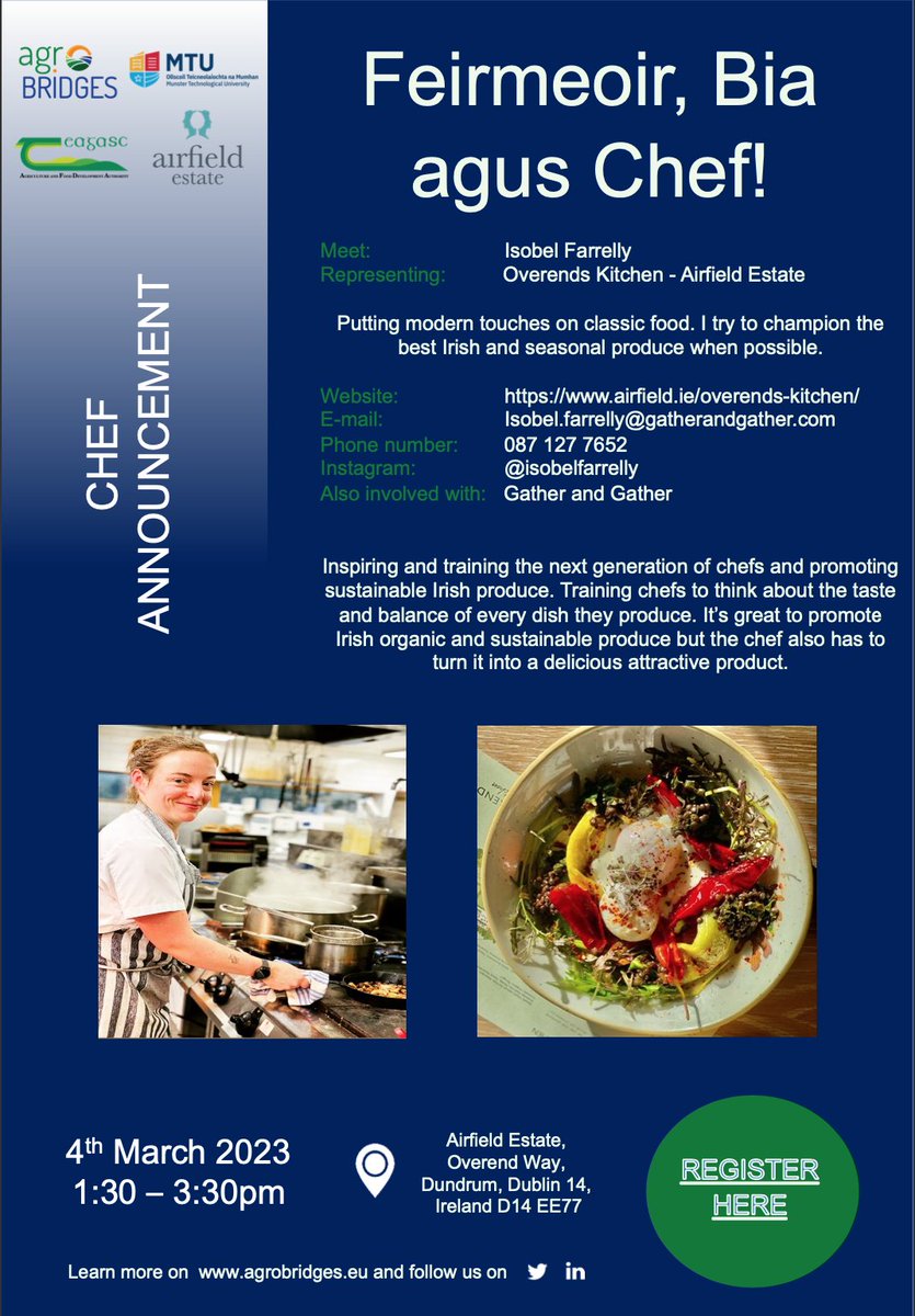 Jennifer Attard (@jennyattard) on Twitter photo Isobel Farrelly is one of the #LocalChefs who will be preparing a #LocalDish for you at our #LocalFood competition up in <a href="/AirfieldEstate/">Airfield Estate</a>.
1:30-3:30pm 4th March.
Book your tickets here -> airfield.ticketsolve.com/ticketbooth/sh… Isobel Farrelly is one of the #LocalChefs who will be preparing a #LocalDish for you at our #LocalFood competition up in <a href="/AirfieldEstate/">Airfield Estate</a>.
1:30-3:30pm 4th March.
Book your tickets here -> airfield.ticketsolve.com/ticketbooth/sh…