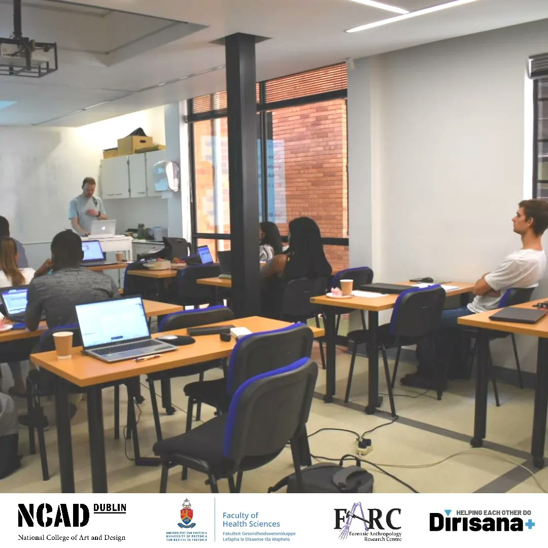 UPAnthro's tweet image. Things kicked off full speed at FARC with a workshop on #medicaldevicedesign by Derek Vallence from the National College of Art and Design, Dublin! 
Participants included anatomists, anthropologists, medical doctors and #3Dprinting technicians from South Africa and Namibia.