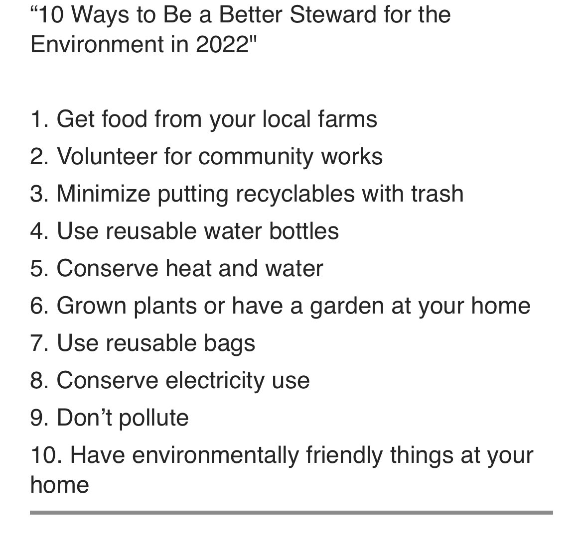 kylefior2's tweet photo. Some ways to become a better Steward for the Environment #GoalsProject #WT2108 https://t.co/XsQ1x4xncE