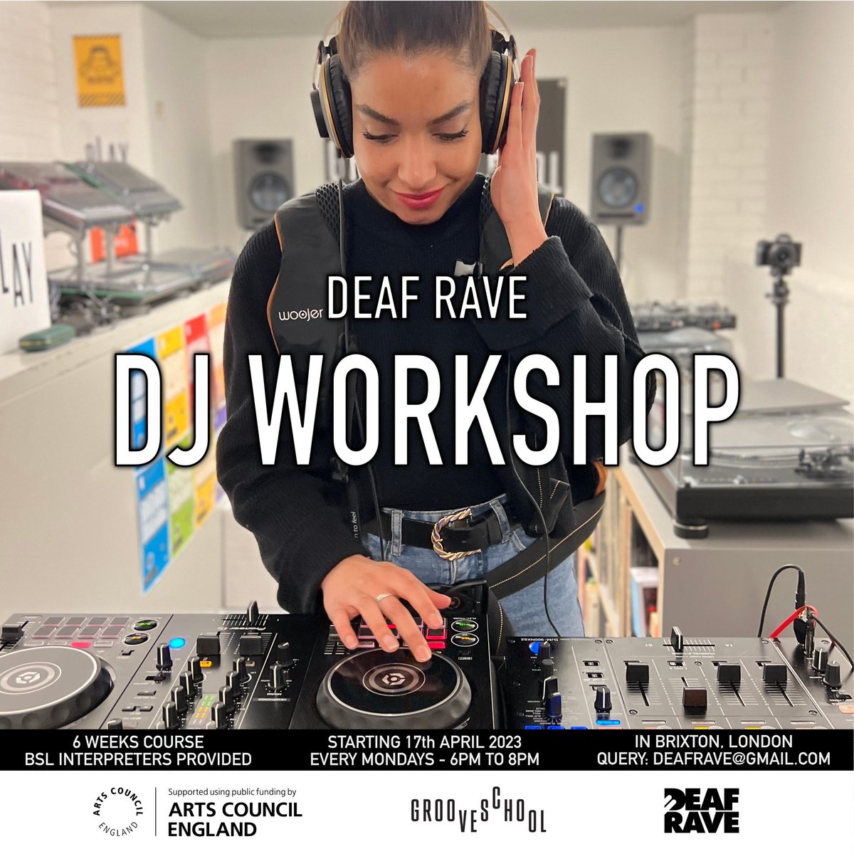 ⚠️Deaf Rave DJ workshops with <a href="/GrooveSchoolUK/">Grooveschool</a> ⚠️

Aimed for you people age 17 - 24 Limited spaces

Anyone who is d/Deaf, HoH or Disabled can apply.

BSL Interpreters provided
<a href="/Woojer/">Woojer- Born to Feel</a> vibrations vest provided

Funded by <a href="/ace_national/">Arts Council England</a> 

#deafrave #djworkshop #artcouncil #npo