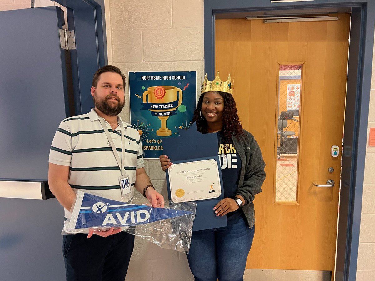 Congratulations to our February AVID teacher of the month! Mrs.Carter #AVID #Demo