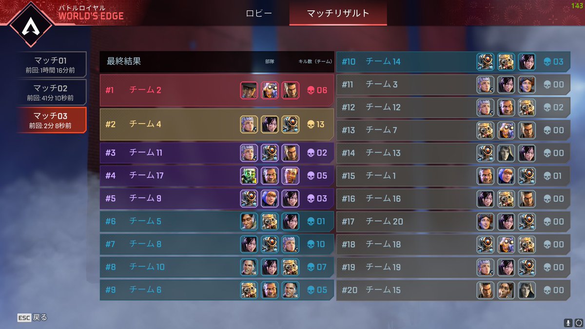 om2_moonyman's tweet photo. INCクラン初カスタム13キル2位！！！ https://t.co/5AzV471ZaU