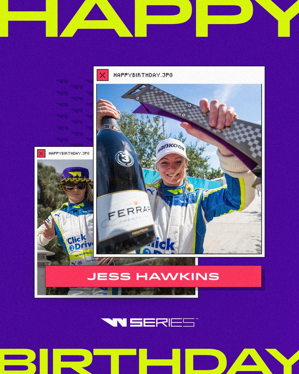 A very happy birthday to @1JessicaHawkins. 🥳🎂 Hope you have a mega day! 🤩 #WSeries