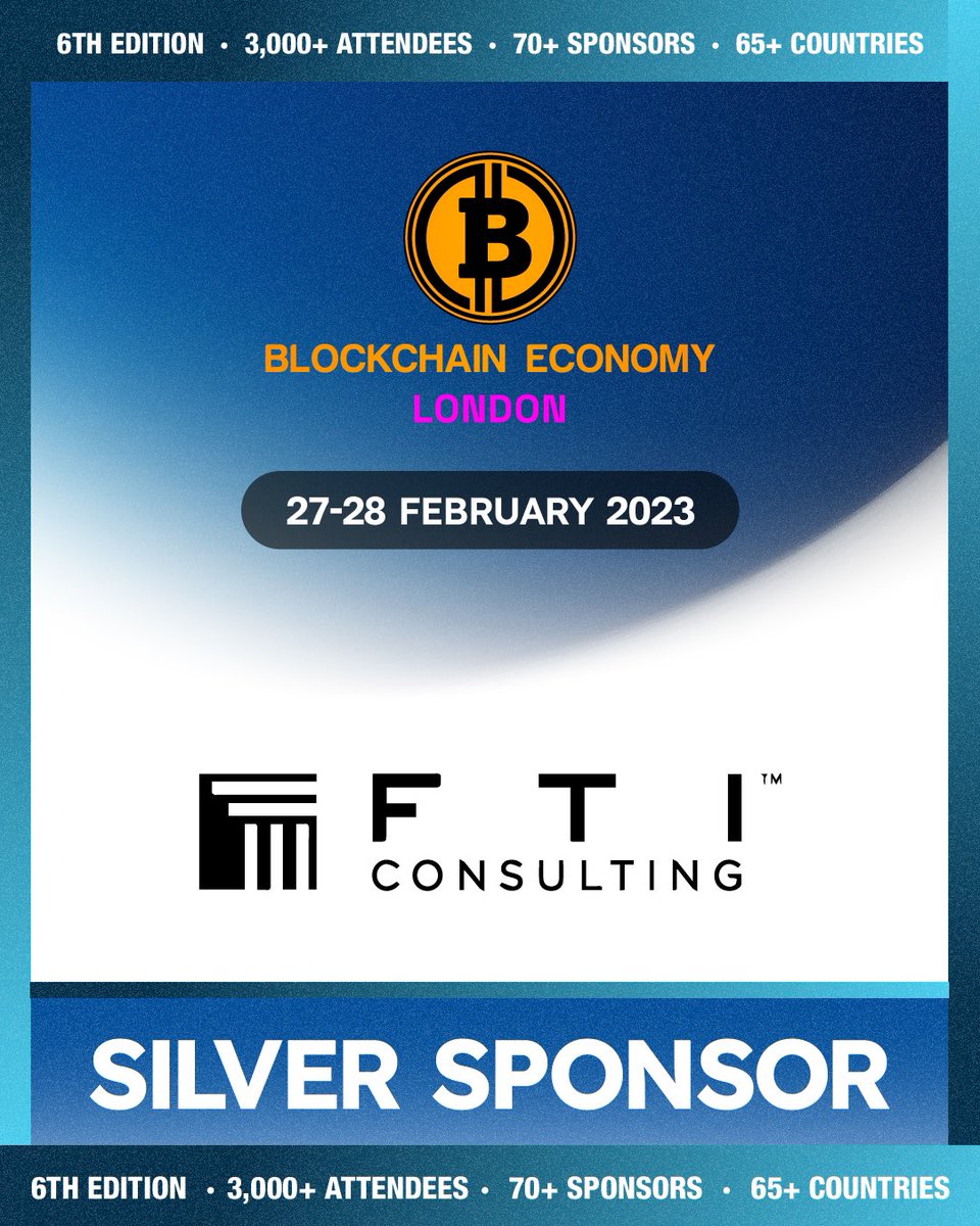 📣Introducing #BESUMMIT London 2023 Sponsor @FTI_EMEA ⚡️

From New York to London and Johannesburg to Hong Kong,FTI Consulting’s the firm the clients call on when their important issues are at stake

Get ready to make the most out of #BESUMMIT London 2023: blockchaineconomy.london