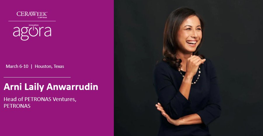 SPGEnergyOil's tweet image. Arni Laily Anwarrudin, Head of PETRONAS Ventures of @Petronas, joins the remarkable community of #technologists, #investors, #corporateinnovators—all dedicated to creating new solutions for our energy future at #CWAgora #CERAWeek. Register today at okt.to/FkOt1q