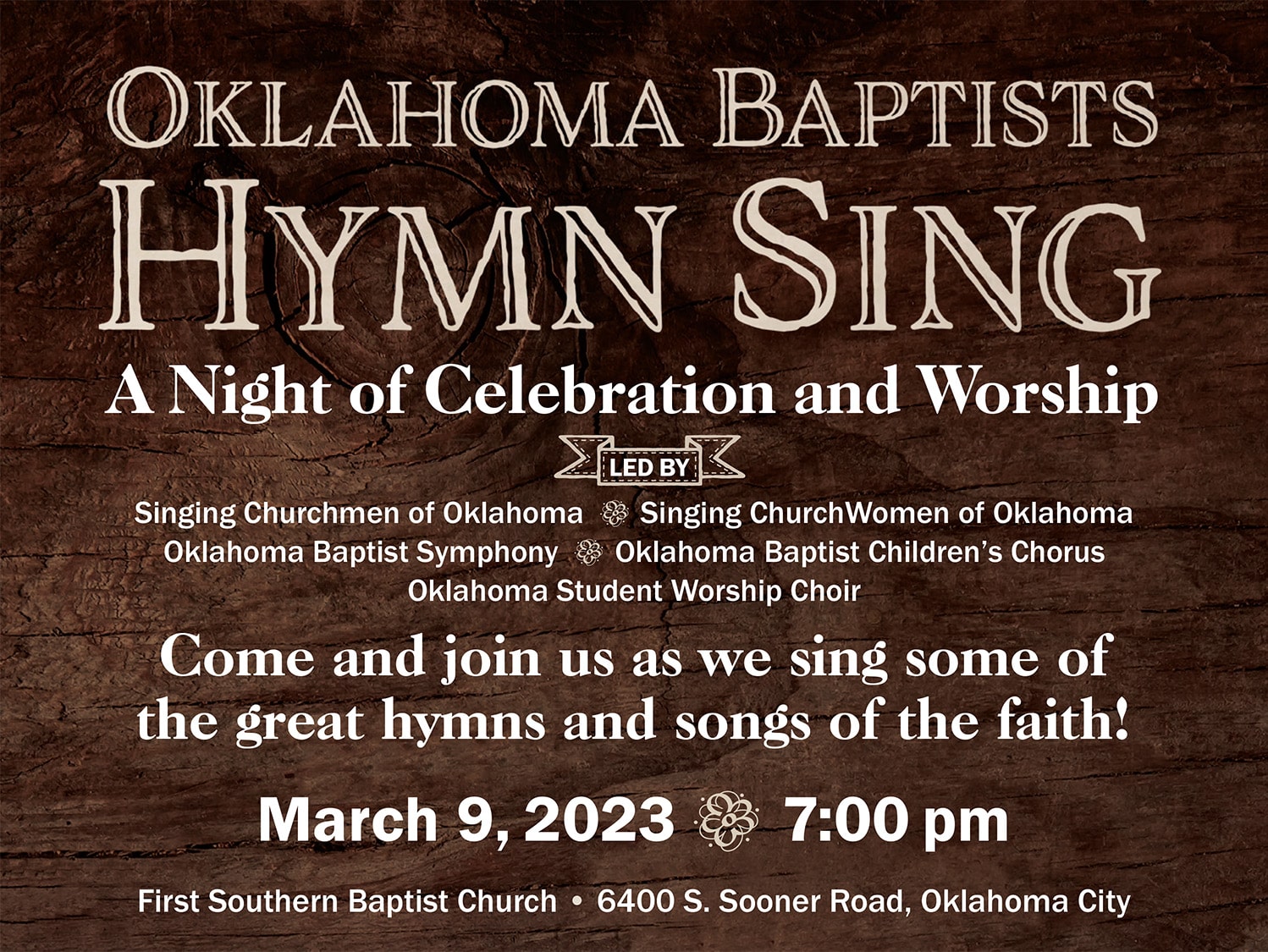 Oklahoma Baptists on Twitter "Oklahoma Hymn Sing Come and join us as