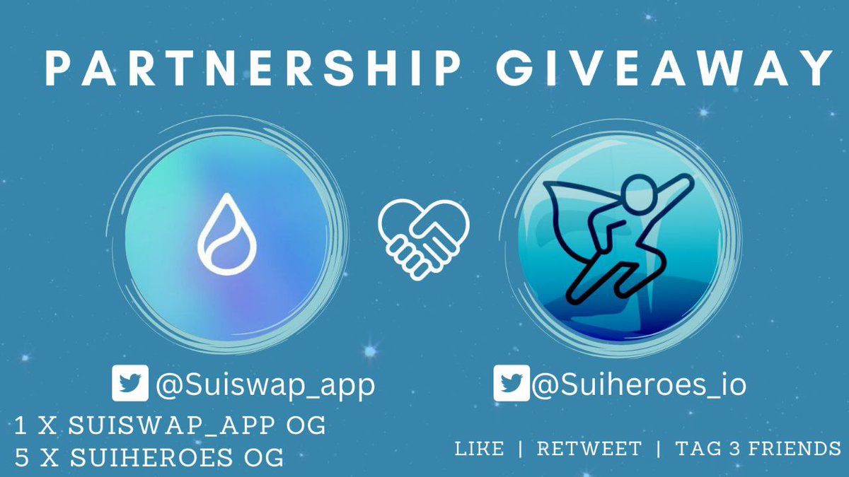 🤝 Partner: Suiswap ╳  Suiheroes

📝 1 Suiswap OG role gives you 2000 points, used to claim airdrop tokens

🎁 Partnership event
❶ Suiswap: 1 OG 
❷ Suiheroes: 5 OG

To enter:
❶ Follow <a href="/Suiheroes_io/">Suiheroes💧| #1 CASINO GAMING ON MULTI-CHAIN</a> &amp; <a href="/suiswap_app/">Suiswap</a>
❷ Retweet, like and tag 3 friends
❸ Join our discords

⏰ 72h