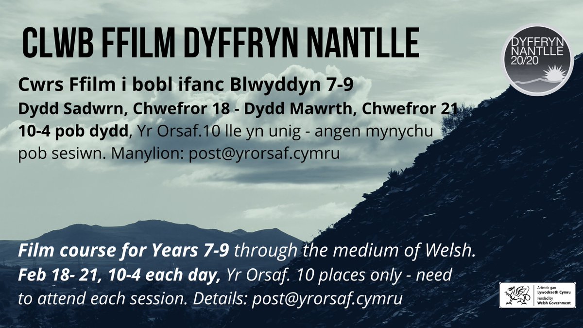 Into Film Cymru (@intofilm_cymru) on Twitter photo Dyffryn Nantlle Film Club: A fantastic opportunity to learn and test your creative skills in this film club. Contact post@yrorsaf.cymru for more details 📽️📢 Dyffryn Nantlle Film Club: A fantastic opportunity to learn and test your creative skills in this film club. Contact post@yrorsaf.cymru for more details 📽️📢