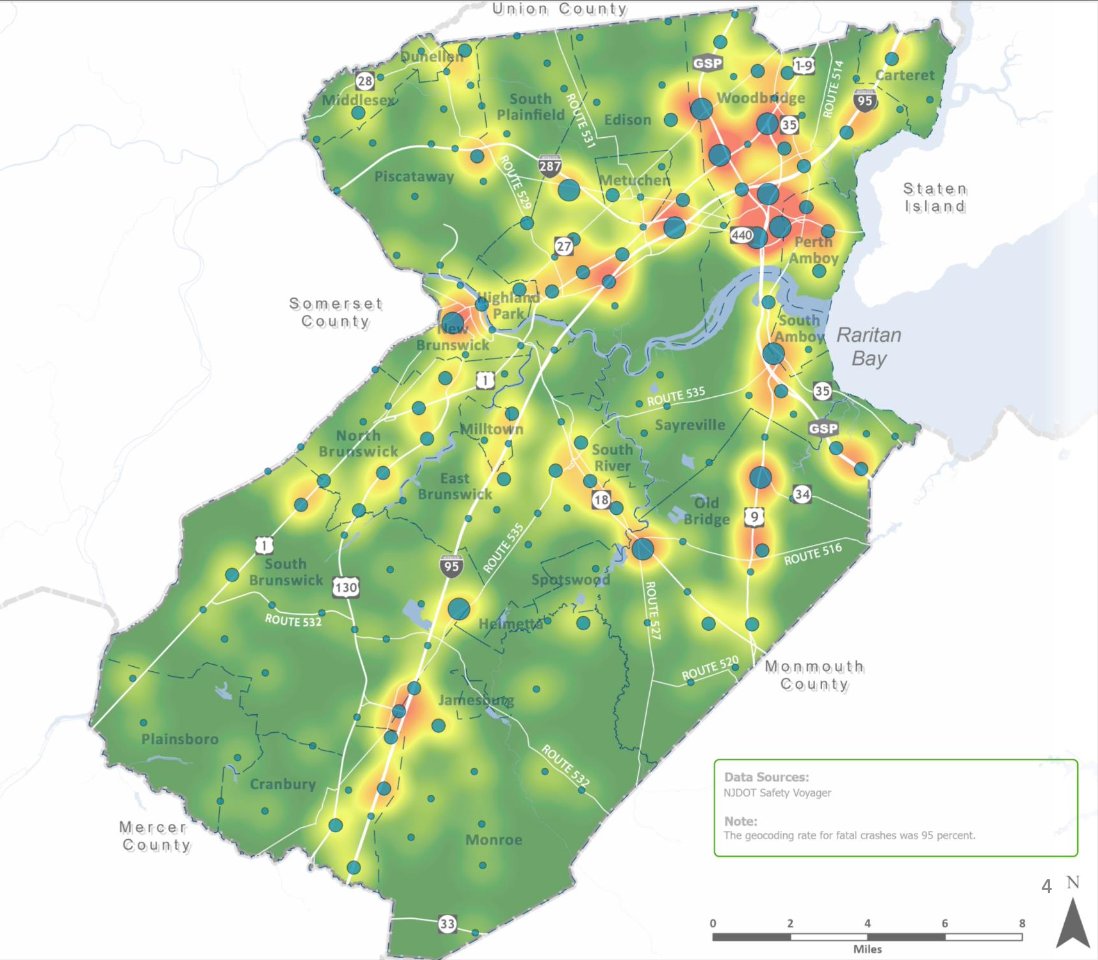 NJTPA's tweet photo. There were an average 4 fatalities & 23 injuries per month on #MiddlesexCounty roads from 2010-2019. The county adopted a #VisionZero Action Plan, an initiative of the #Transportation and Mobility Chapter of #Destination2040.
Learn more: https://t.co/IFfqk3xkRG https://t.co/wgdw1HW4K2