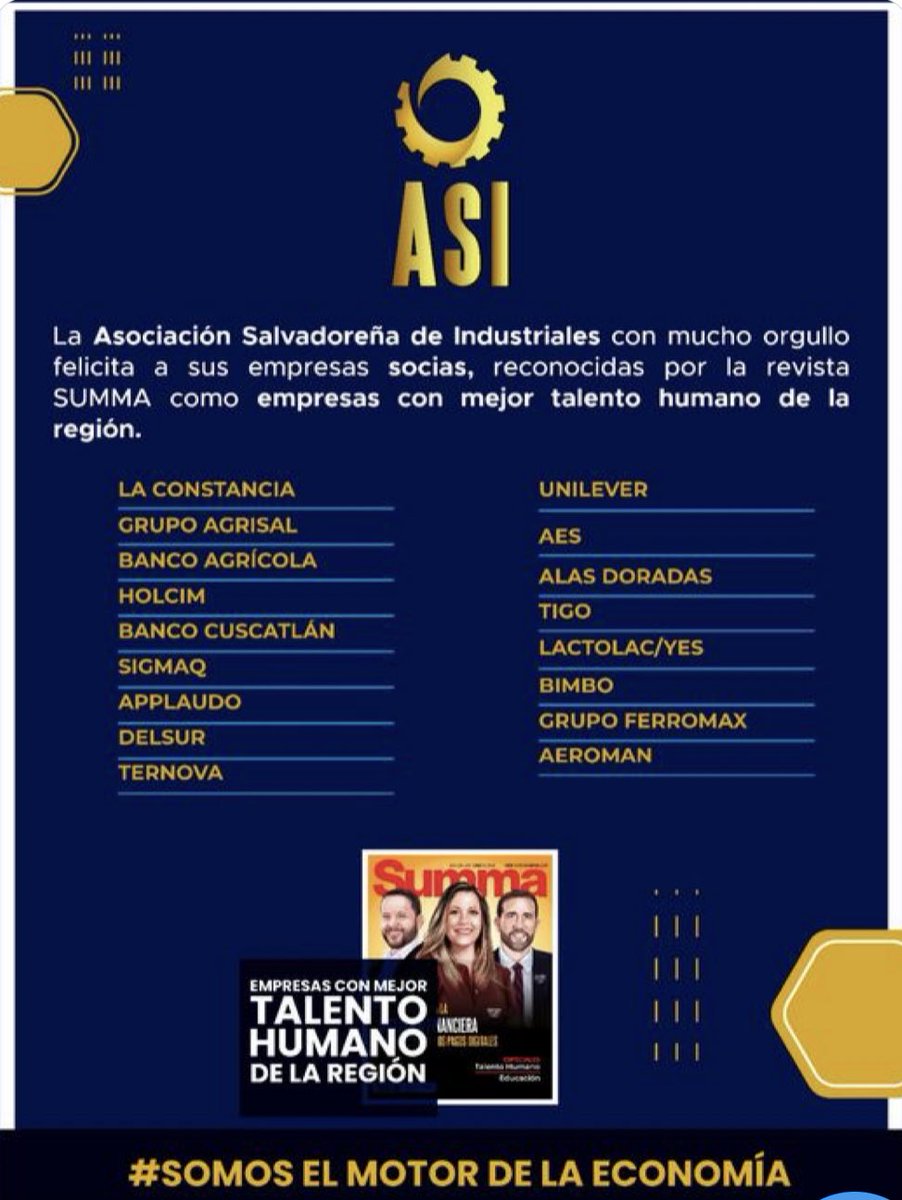 ciegokdr's tweet photo. FELICITACIONES a nuestros asociados por su calificado y bien formado talento humano !
@ILCElSalvador @bancoagricolasv @Holcim @BancoCUSCATLAN_ @applaudo_  @GrupoFerromax @TernovaGroup  @AlasDoradasSV @YogurtYes_Lacto 👇🏽 https://t.co/0FdThP9jRE
