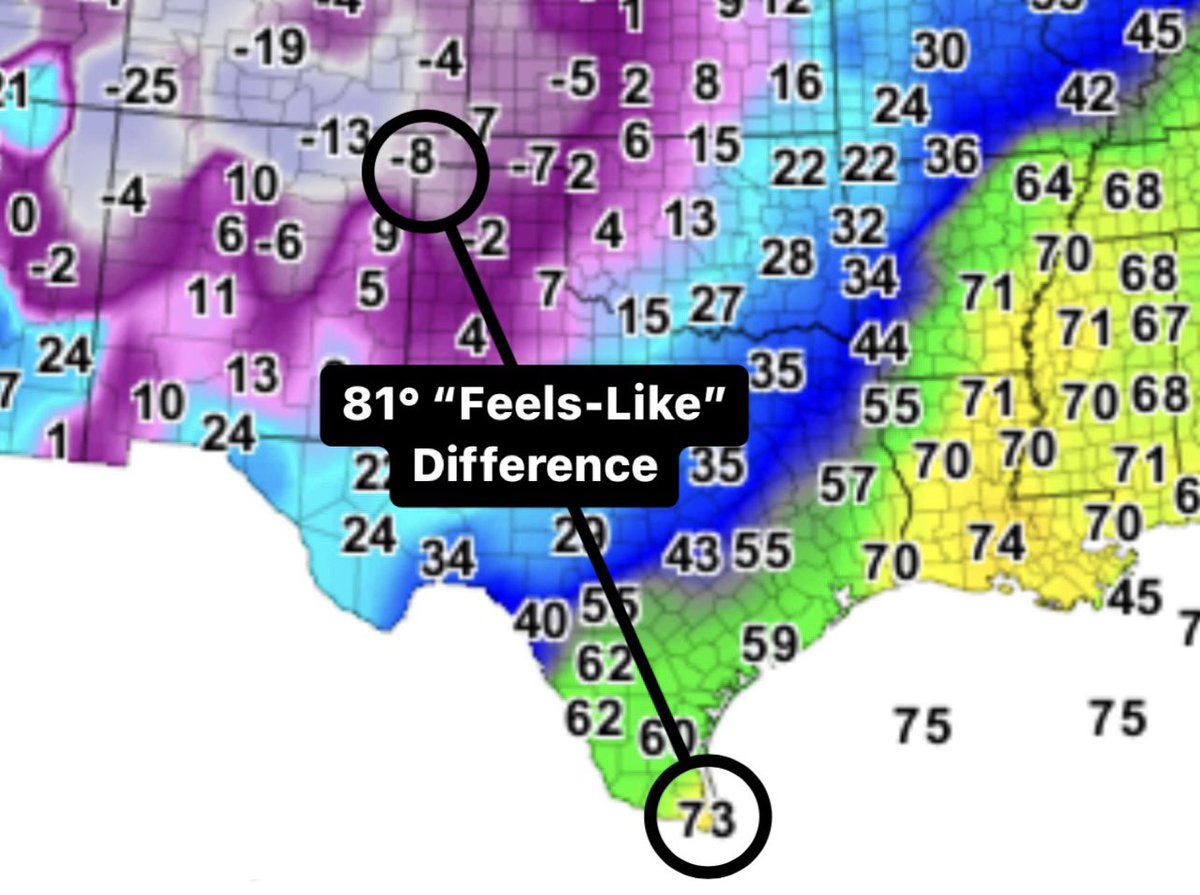 Collin Gross on Twitter "Over an 80° difference in “feelslike