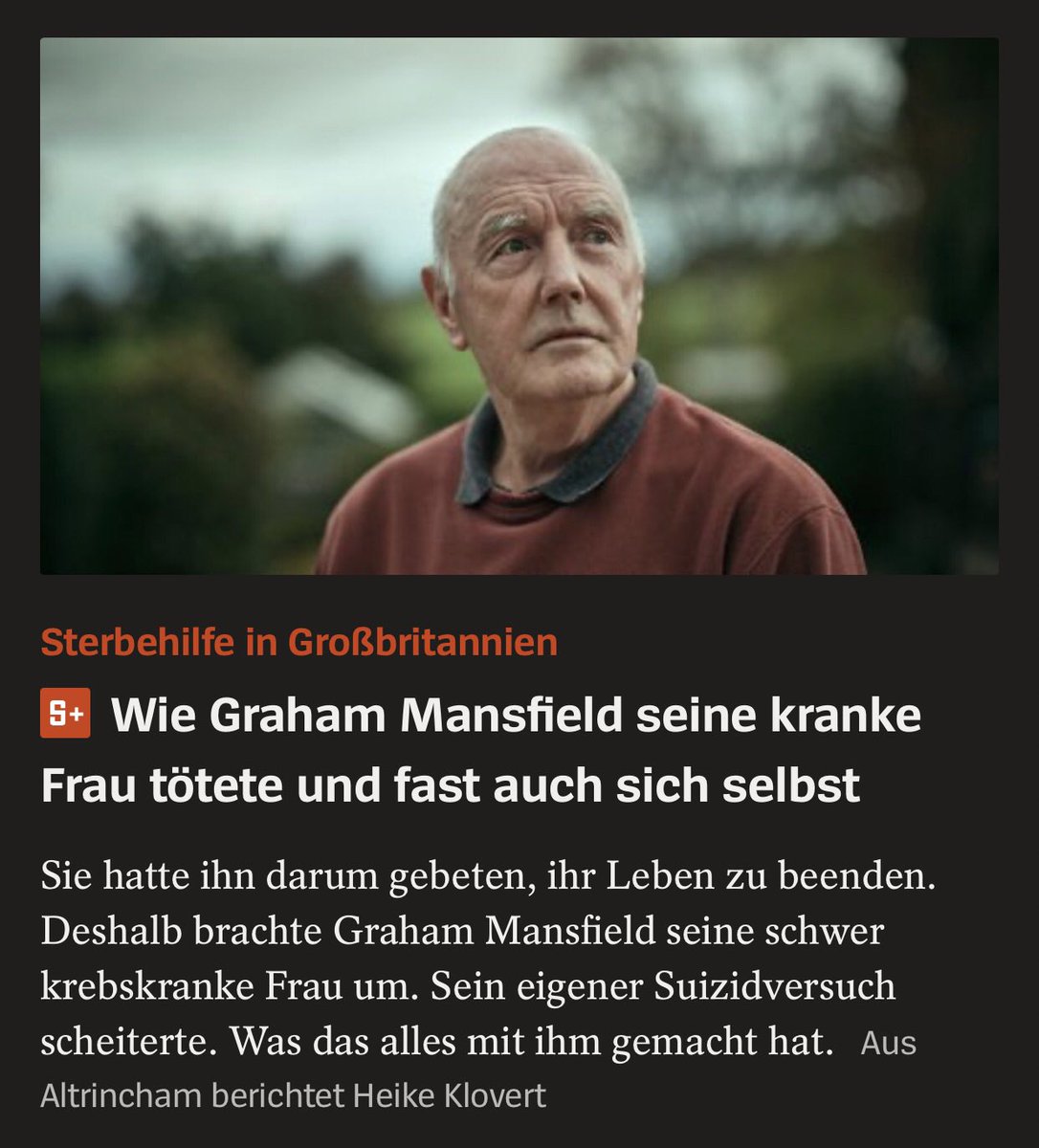 heisonne's tweet photo. Wird mich je eine Recherche wieder so berühren? #Sterbehilfe #Liebe #Krebs via @derspiegel https://t.co/PgsgvezVuP https://t.co/GtzmrXCHay