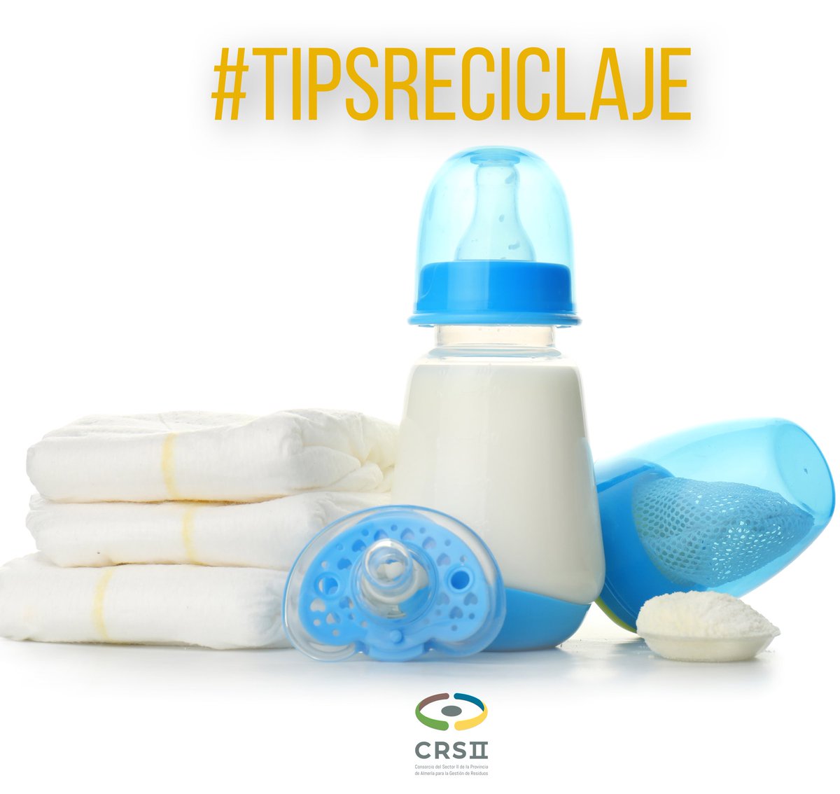 ConsorcioSector's tweet photo. #TipsReciclaje Los productos destinados para el cuidado de los bebés no pueden ser reciclados, por lo que deben ser desechados al contenedor gris:
▫️Pañales (La OCU estima que un bebé utiliza unos 6.000 en sus 2 primeros años)
▫️Chupetes
▫️Biberones
#CRSII 💛 https://t.co/Qx7wGM5tRI