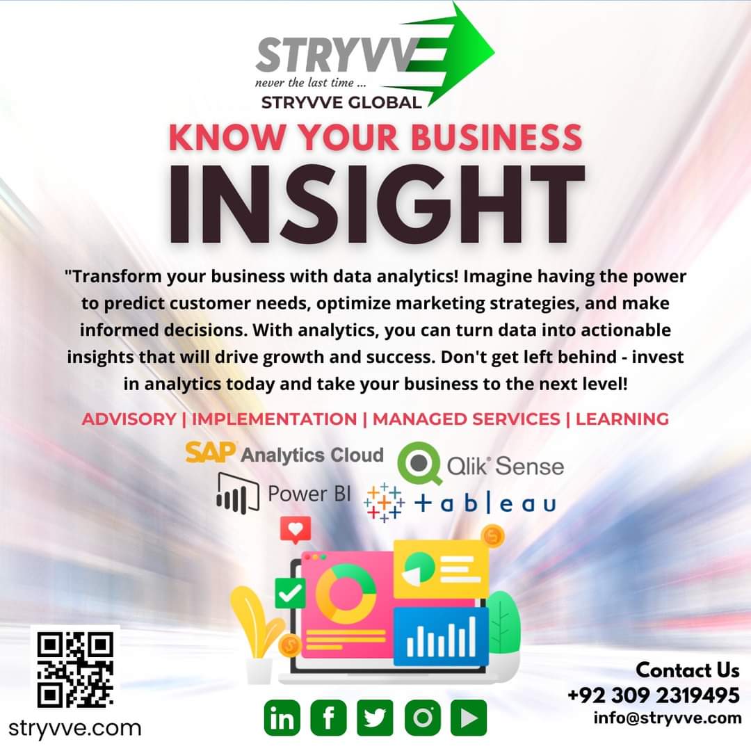 stryvve's tweet photo. Transform your business with data analytics! Imagine having the power to predict customer needs, and make informed decisions. With analytics, you can turn data into actionable insights. Don't get left behind - invest in analytics today and take your business to the next level! https://t.co/zFv9X1ZZqZ