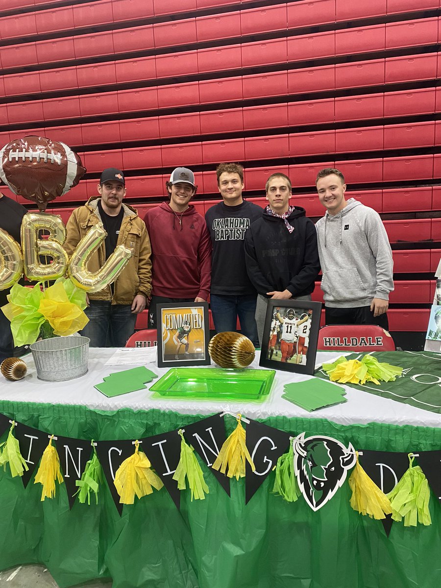 Jenkins6Aden's tweet photo. Had a great signing day and can’t wait too begin the next chapter of my life.🦬 @OBU_Football https://t.co/IbrEdok3UD