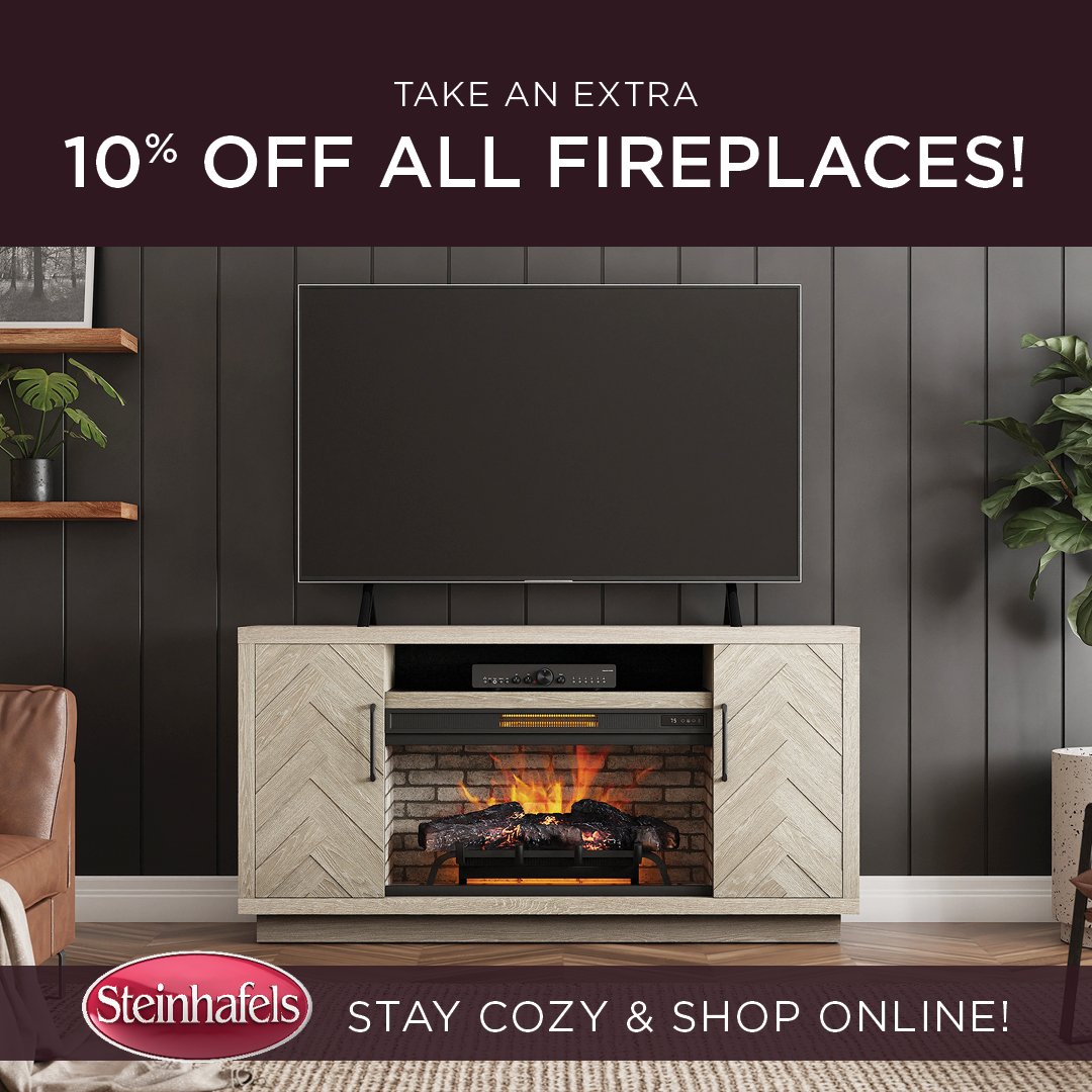 Steinhafels's tweet image. All this ❄️'s got us thinking 🔥.  TODAY ONLY - take an EXTRA 10% off ALL fireplaces!  Shop in-store or online here steinhafels.com/search/furnitu….

Sale Valid 2/16/23

#wisconsin #cozyroom #steinhafels #furniture #steinhafelsfurniture #Illinois #fireplaceseason
#fireplacedeal