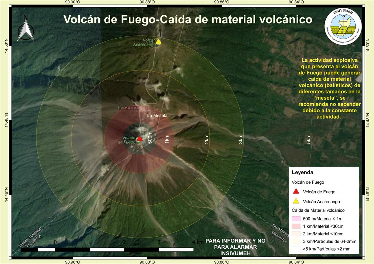 v_ainilli7a's tweet photo. Comparto la imagen satelital Landsat-9 (nocturna) del 15/02/2023 en donde se puede observar la zona del incendio forestal, también el mapa de caída de material volcánico (balísticos) de INSIVUMEH realizado en 2017. https://t.co/Ft5zZdndBJ