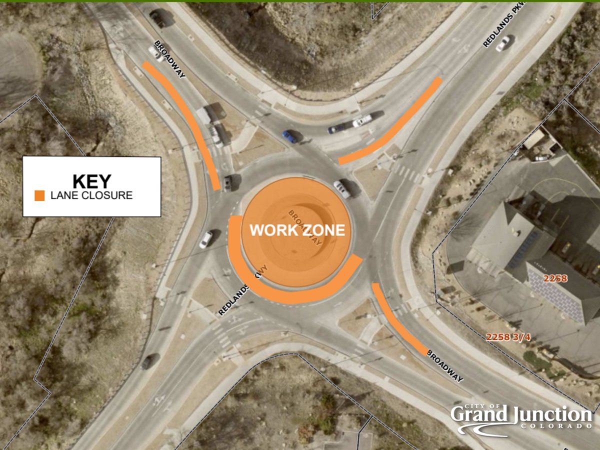 GJCity's tweet photo. The City, in collaboration with local artist Pavia Justinian, is installing a large sculpture this Friday, February 17, 2023, from 9 a.m. – noon at the Redlands roundabout.
The roundabout will temporarily shift to one lane during the installation.
#GJCity #RedlandsParkway https://t.co/iUUcJzi6ny
