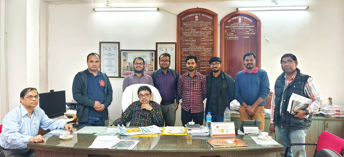 SECPartner_JJM's tweet photo. Great meeting between the CML-Tata Trusts team and Director DWS of Tripura, focusing on the progress and future plans of JJM and SBM(G) initiatives in Tripura.

Fruitful exchange of ideas and suggestions to improve implementation, with a collaborative approach towards success. https://t.co/OpkNT7BCcJ