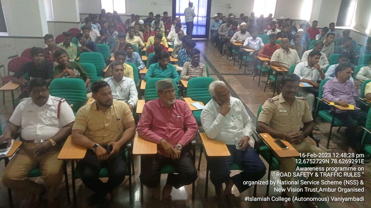 Mujahid_Akber's tweet photo. Road safety awareness
At Islamiah College (Autonomous) Vaniyambadi
@sp_tirupathur @VellorePolice https://t.co/ymXoDyZjHG