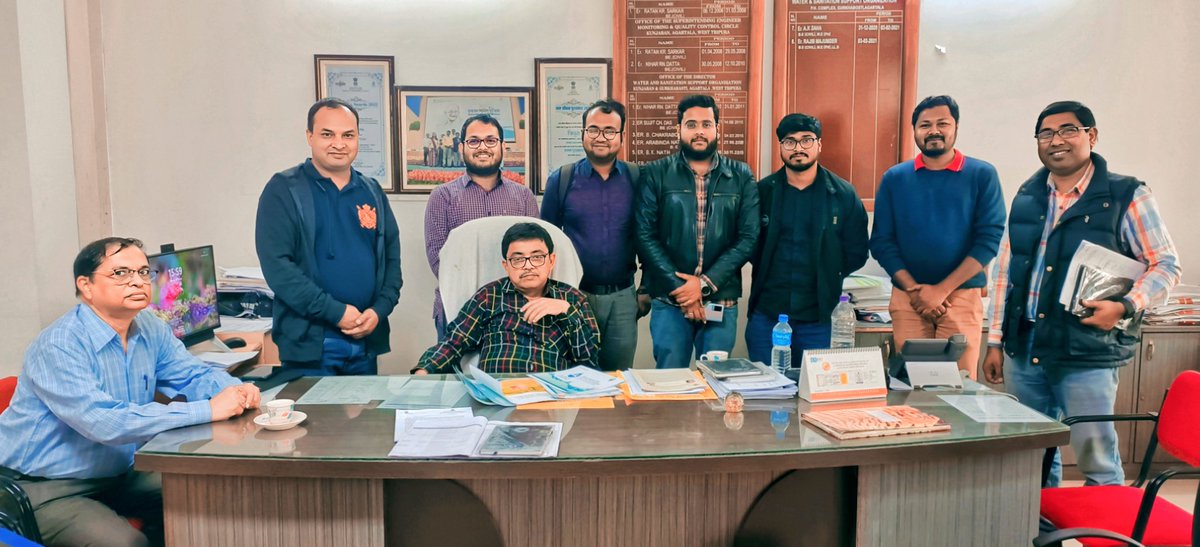 SECPartner_JJM's tweet photo. Great meeting between the CML-Tata Trusts team and Director DWS of Tripura, focusing on the progress and future plans of JJM and SBM(G) initiatives in Tripura.

Fruitful exchange of ideas and suggestions to improve implementation, with a collaborative approach towards success. https://t.co/OpkNT7BCcJ