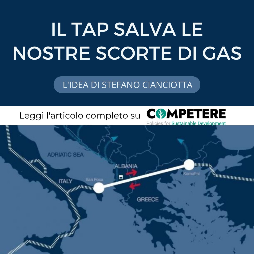 ✍️ #Energia  Il #TAP è la seconda fonte di approvvigionamento in Italia: garantisce il 15% del fabbisogno di #gas. Si punta a raddoppiare la capacità del #gasdotto entro il 2027! Messo ko il fronte del #no alle #infrastrutture L'idea di <a href="/scianciotta/">Stefano Cianciotta</a> 👉 bit.ly/40ZsHAK