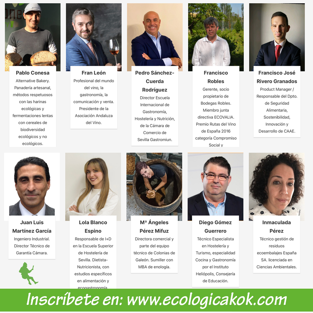 Showcookings, talleres, coloquios y más actividades..., en ecológicaKOK 26 profesionales y expertos disertarán sobre gastronomía y sostenibilidad ambiental, ¿quieres conocerlos? ecologicakok.com/#participantes
