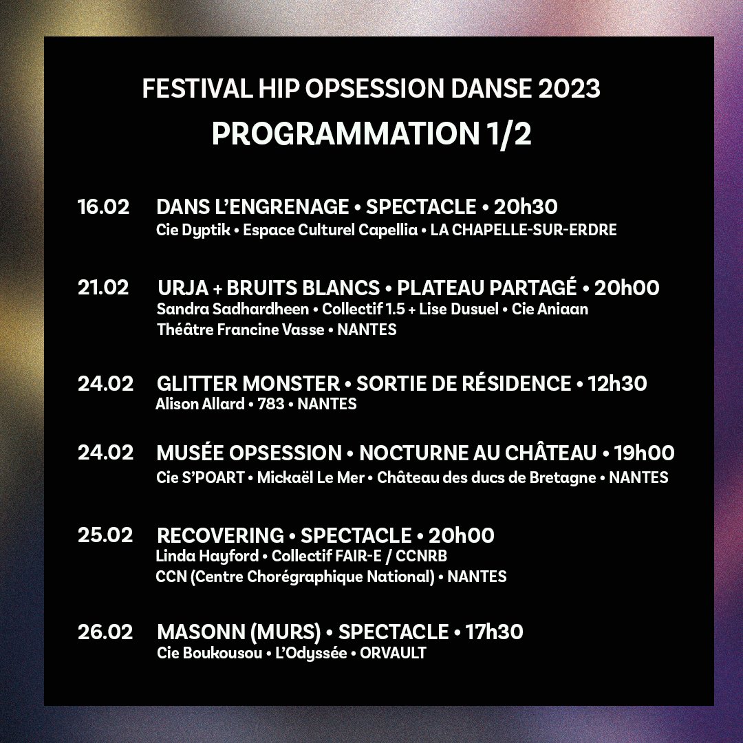 #Danse | Plus que quelques heures avant qu'@HipOpsession recommence à faire danser #Nantes et la Métropole! Quelle joie de retrouver ce festival avec cette année le retour très attendu des battles. Merci aux équipes de @PickUpProd, aux bénévoles et aux danseurs!