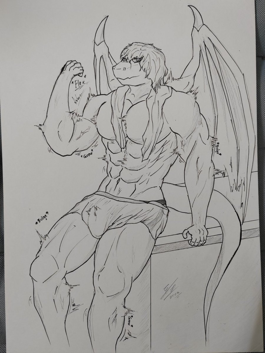 XanderScale's tweet photo. He caught your presence staring at him at the gym…
Couldn't help but show off to you be doing a little trick~
#furry #furryart #furryartwork #furrybara #bara #growth #dragon #scalis https://t.co/ZwyhyOw8Fj
