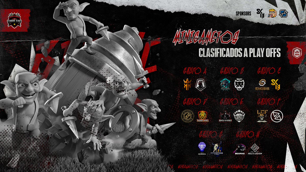 #EquiposClasificados

Después de unas emocionantes batallas en la arena, aquí tenemos a los equipos que se han ganado un lugar en los play offs.

Pronto conoceremos al nuevo campeón 😬

#MiniGametosCup ⭐