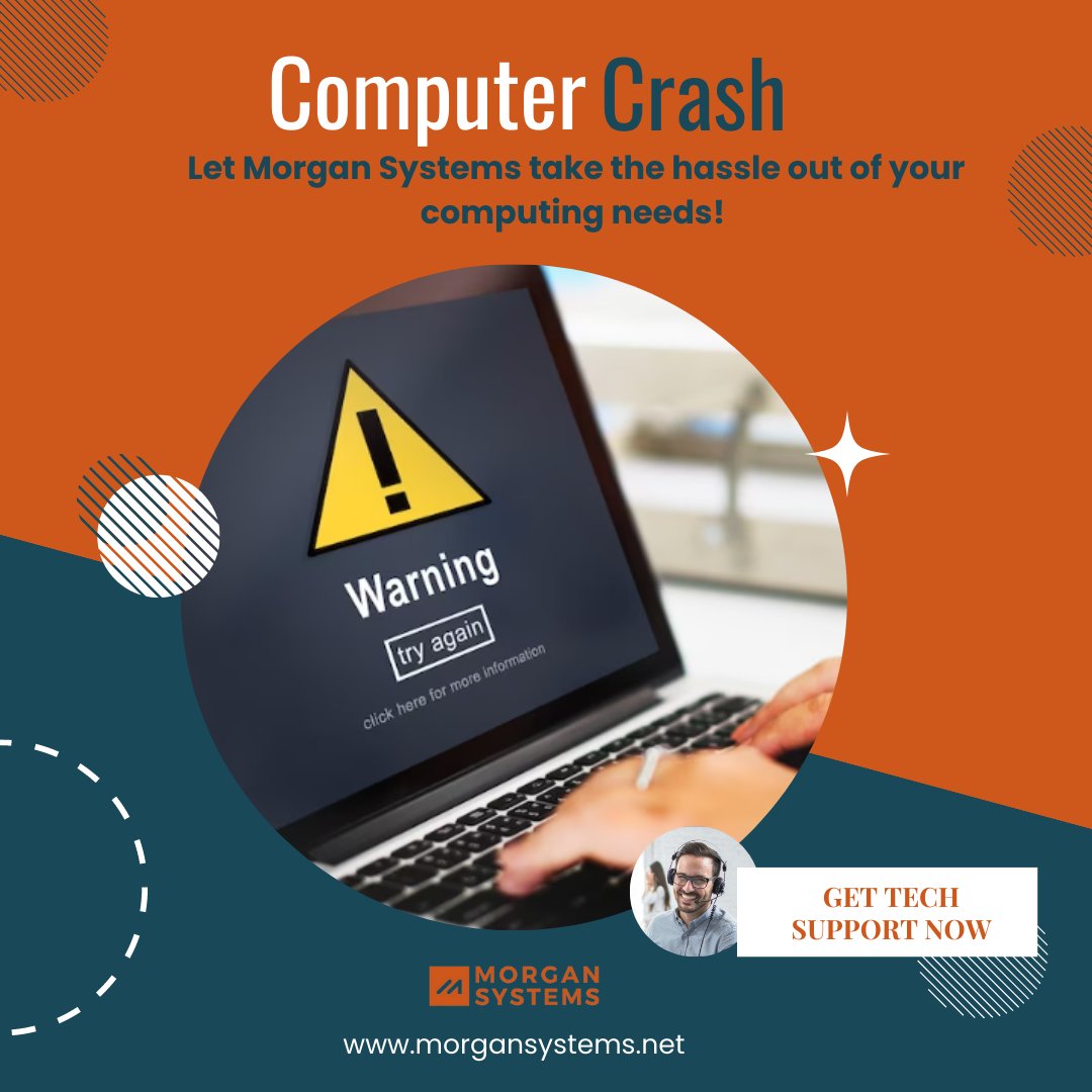 Is your computer crashing? Don't worry, Morgan Systems is here to help get your system back up and running! Visit our website morgansystems.net for consultation.
  morgansystemsLLC  #texasIT #datasecurity #cybersecurity #ITDallas  #dallas #ITsupportdallas #dallasIT